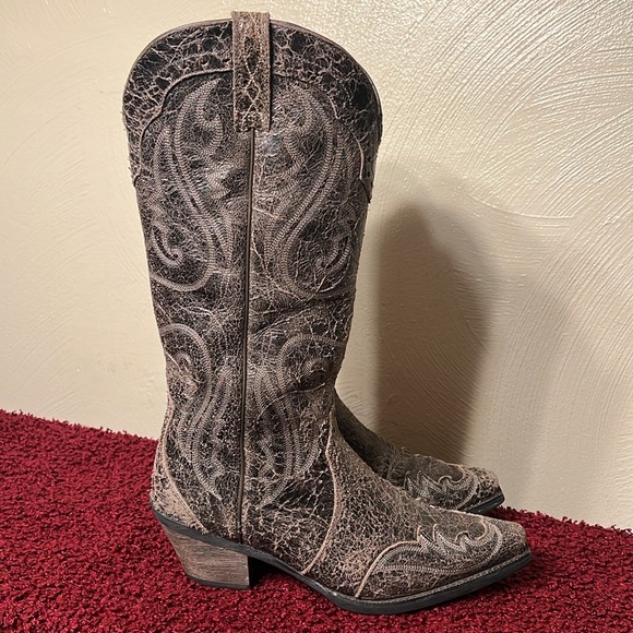 Ariat Heritage Western Shattered Distressed Boots Women’s Size 9 - Picture 4 of 17